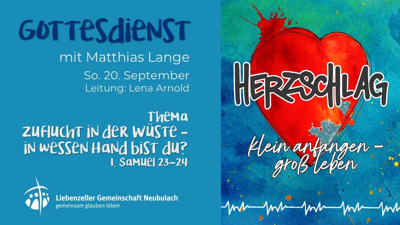 Zuflucht in der Wüste - in wessen Hand bist du? - Gottesdienst vom 20.09.2026