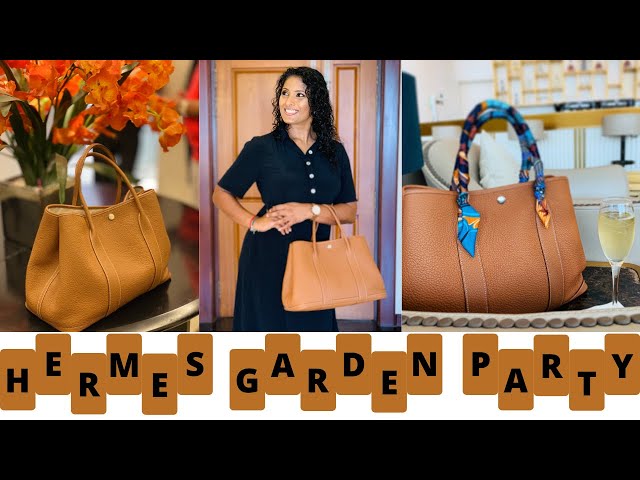 Hermes Leather Garden Party 36 (Gold)