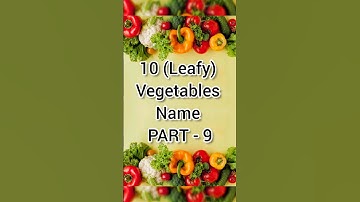 Learn 10 Vegetable(Leafy) Names In Just 35 Seconds! PART-9 #shorts #learningsimplified