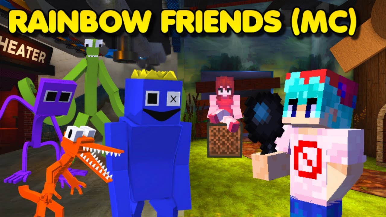 FNF VS Blue 360° VR Minecraft Animation (Rainbow Friends) 