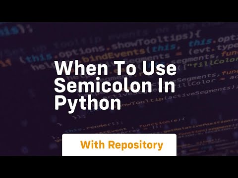 when to use semicolon in python