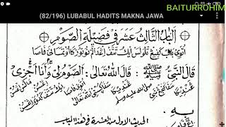 014. Bab 13: Fadilah Puasa (Belajar baca kitab Lubabul Hadits makna jawa pegon)