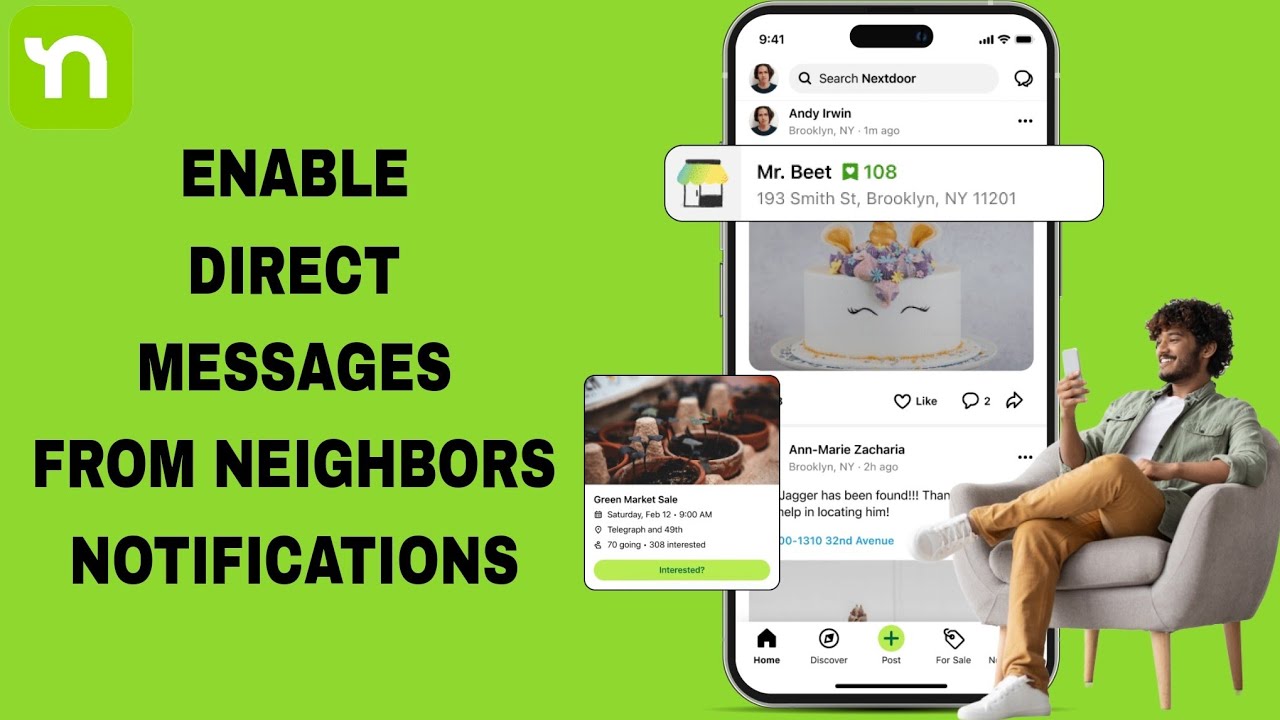 How To Enable Direct Messages From Neighbors Notifications On Nextdoor App | Step By Step