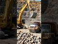 Giant excavator and dump truck 🚜🔥 #excavator #dumptruck #shorts #trending