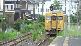 【単行列車到着！】宇部線 105系 普通宇部行き 居能駅