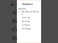 Pediatrics MCQ! Vaccination! #aiapget #neetpg