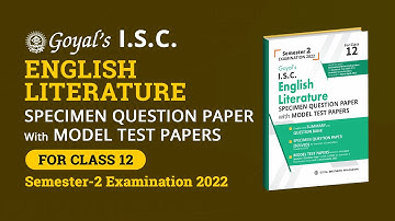 ISC Class 12 Question Bank with Model Test Papers in English Literature for Exam 2022 | MTP |  SQP