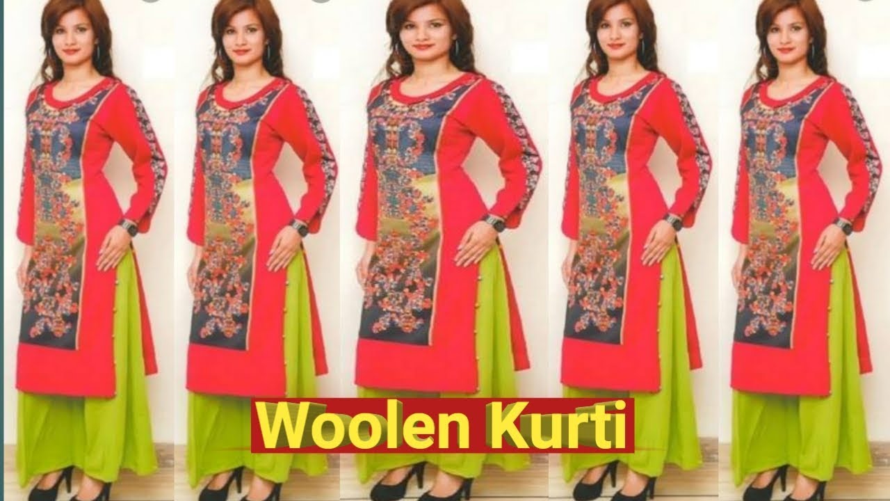 20 Latest and Stylish Woolen Kurti Designs For Women | High neck kurti  design, Boiled wool coat, Woolen dresses