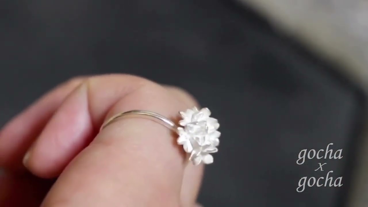 ユリの花束 白銀 Lily Bouquet white】リング シルバー925【受注生産