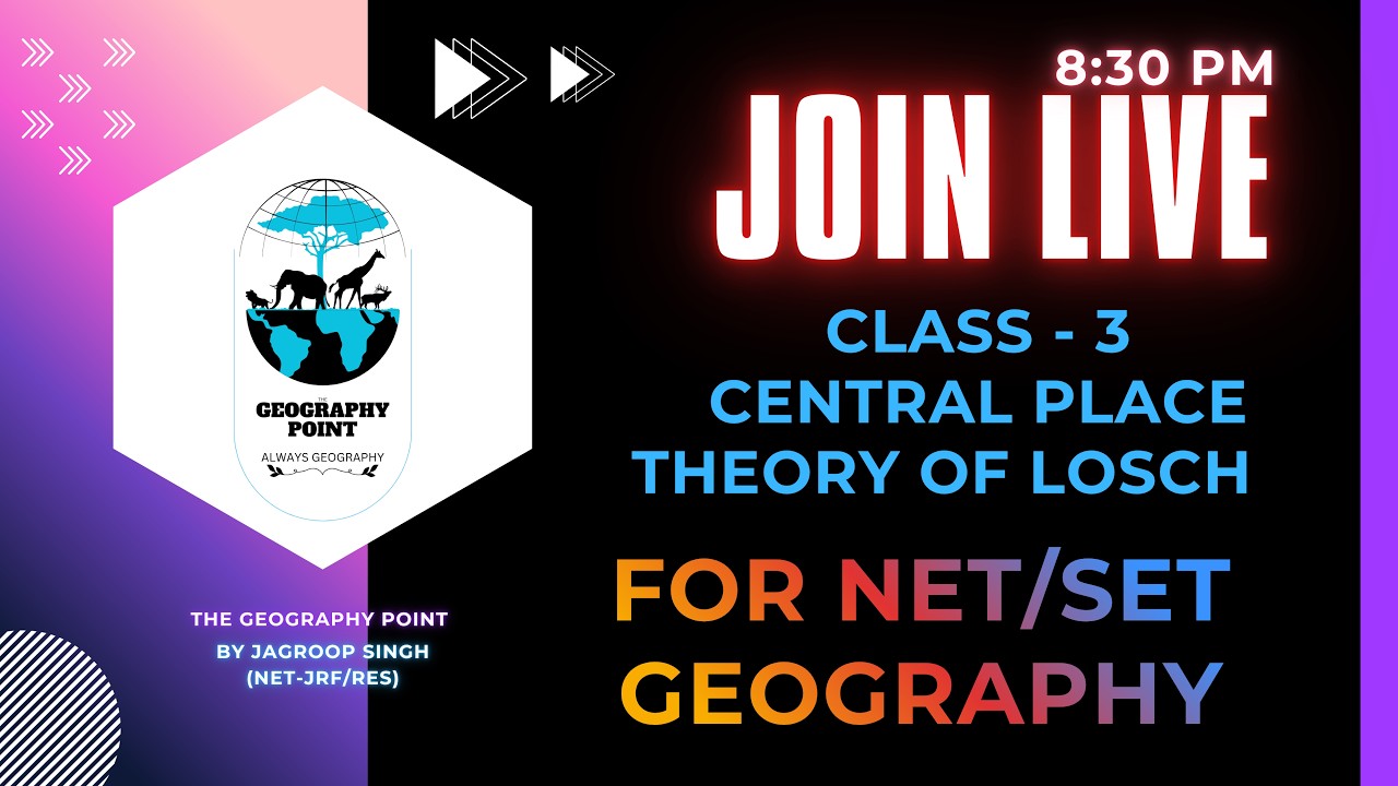 LOSCH CENTRAL PLACE THEORY CLASS - 3