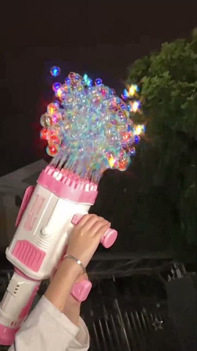 ⭐ Product Link in Comments!⭐Automatic Flashing Rocket Launcher Bubble Gun