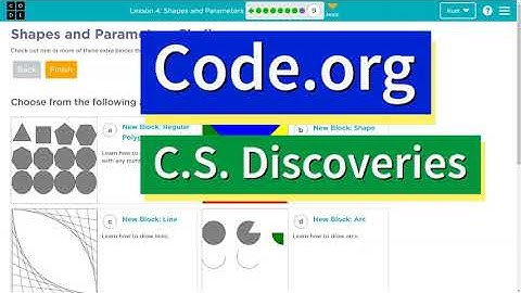 Code.org Lesson 4.9A Shapes and Parameters | Tutorial with Answers | Challenge A New Block Regular