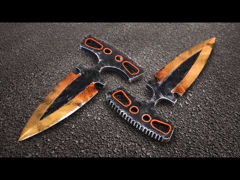 Видео: Как сделать Dual Daggers из дерева? Тычковые ножи Molten Standoff 2