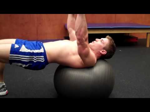 How To: Swiss Ball Dumbbell Chest Press