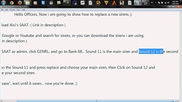 How To Replace GTA SA Police Sirens