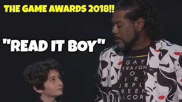 CHRISTOPHER JUDGE "READ IT BOY" CROWD REACTION GAME AWARDS 2018 CONTENT CREATOR OF THE YEAR