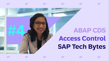 SAP TechBytes -- ABAP CDS Access Control