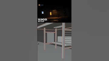 Blender Bus Stop - Made with Blender - Full Video Check on Channel #blender #environment #shorts