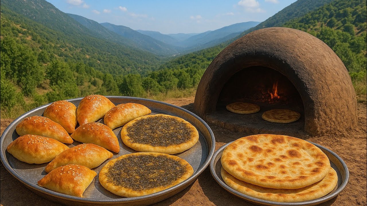 أطيب منقوشات في الريف السوري🇸🇾| بقيمة 7 $ دولار !! 