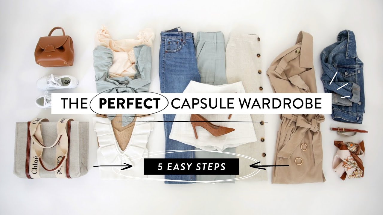 How to Build a SIMPLE Capsule Wardrobe in 5 Easy Steps ✨ Minimalist Travel Capsule  Wardrobe 2024 