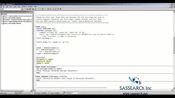 How to use SAS   Lesson 14   SAS Character Function Revised