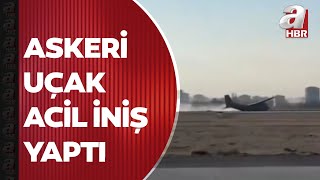 Kayseri'de korku dolu anlar! Acil iniş yapan askeri uçağın yeni görüntüleri ortaya çıktı | A Haber