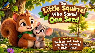 🐿️ The Little Squirrel Who Saved One Seed 🌱 | Heartwarming Moral Story for Kids