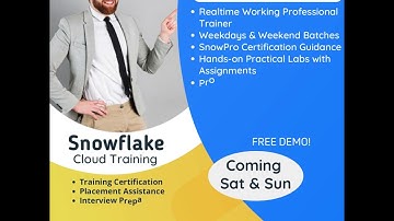 Snowflake Online Training SnowPro Certification