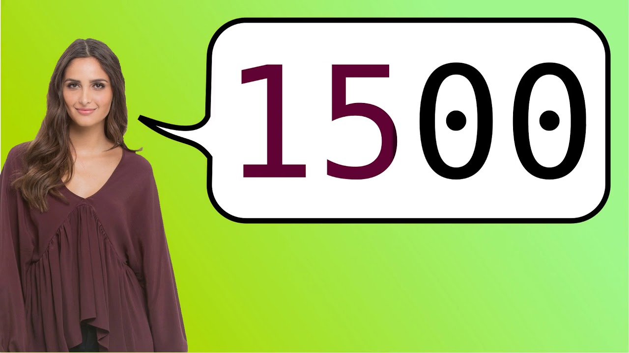 Como dizer '1500' em ingles? - YouTube