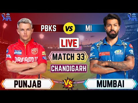 Live IPL : MI Vs PBKS , Match 33, Chandigarh | IPL Live Scores &amp; Commentary | Live IPL Match Today