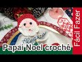 Papai Noel de Crochê usado na mesa do concurso do Blog do Crochê