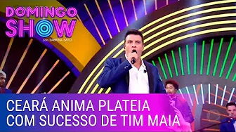 Ceará anima a galera do Domingo Show com sucesso de Tim Maia