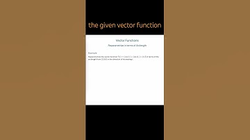 Example - Reparametrize Vector Function in Terms of Arclength