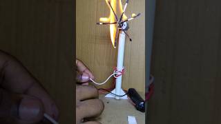 Experiment with match stick #fire #matchstick #dcmotor #youtubeshorts #battery