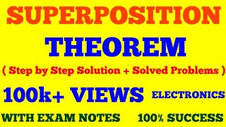 SUPERPOSITION THEOREM || STEP BY STEP SOLUTION || WITH SOLVED PROBLEM || BASIC ELECTRONICS ||