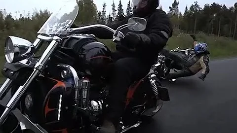 $80 000 Boss Hoss motorcycle crash