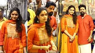 Keerthy Suresh with Husband Visuals @ Srikalahasti Temple | Filmy Looks
