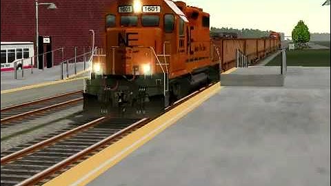 MSTS - ANE MOW Tie Train passes Martin Heading West on Track 1