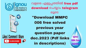 mmpc 006 dec.2023 free solved previous year question paper pdf links in descriptions