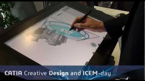 Wacom Cintiq 24HD Touch demo of CATIA Natural Sketch at the Dassault Systèmes 3DExperience Forum