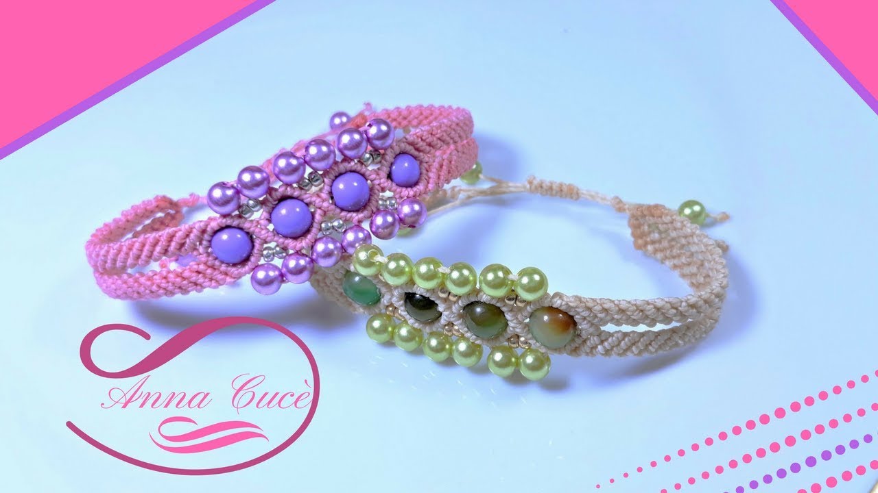 Macrame bracelet tutorial: 