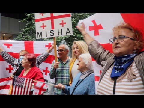 Free President Saakasvili! - 10/09/21. NY. თავისუფლება სააკაშვილს! ემიგრანტების მიტინგი ნიუ იორკში.