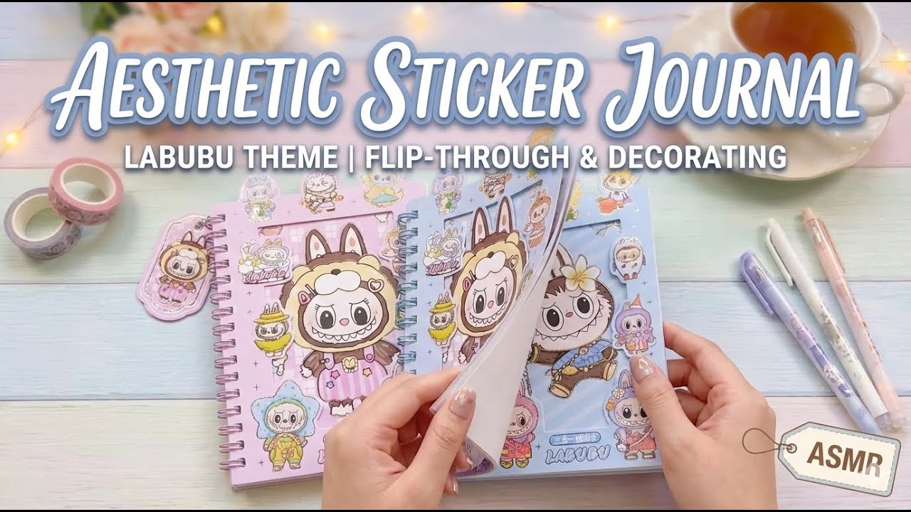 Labubu Sticker Book Fun - Collecting and Decorating with Cute Stickers ...