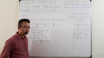 Differentiation Lecture 36 | GTU MATHS-2 PAPER SOLUTION DIPLOMA WINTER 2018