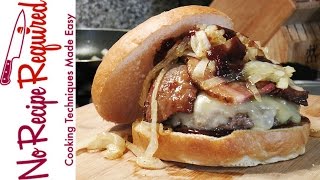 Dallas Cowboys Brisket Burger - NFL Burgers - NoRecipeRequired.com