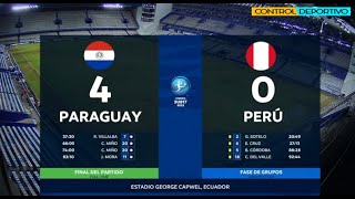 PARAGUAY VS PERÚ 4-0 // RESUMEN Y GOLES DEL PARTIDO // CONMEBOL SUDAMERICANO SUB 17