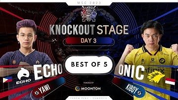 MOMENT FIGHT | ECHO (PHILIPPINES) vs ONIC (INDONESIA) | MSC Knockout Stage Day 3 MSC 2023 | #MSC2023