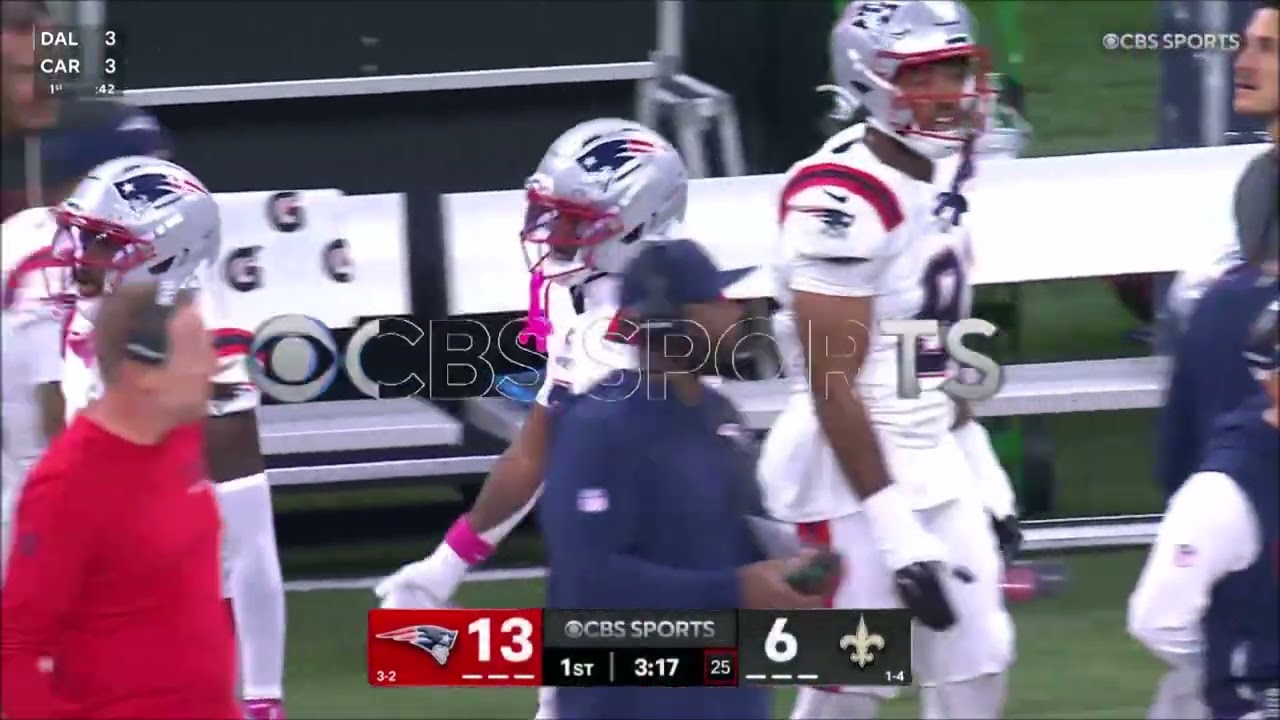 DeMario Douglas has touchdown taken away by horrible call - New England Patriots @ Saints