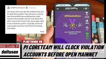 Pi network - Thông tin Pi Coreteam mới nhất về vi phạm Pi khi mua bán giao dịch Fiat | PI NETWORK VN