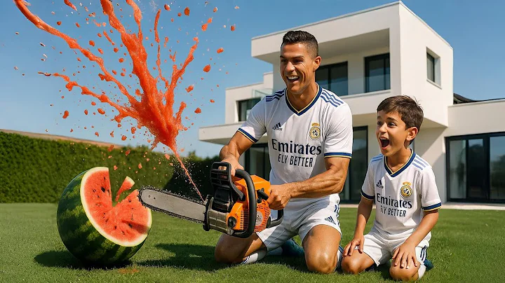 Ronaldo’s Son vs Messi’s Son | Epic Apple vs Watermelon Race Challenge.